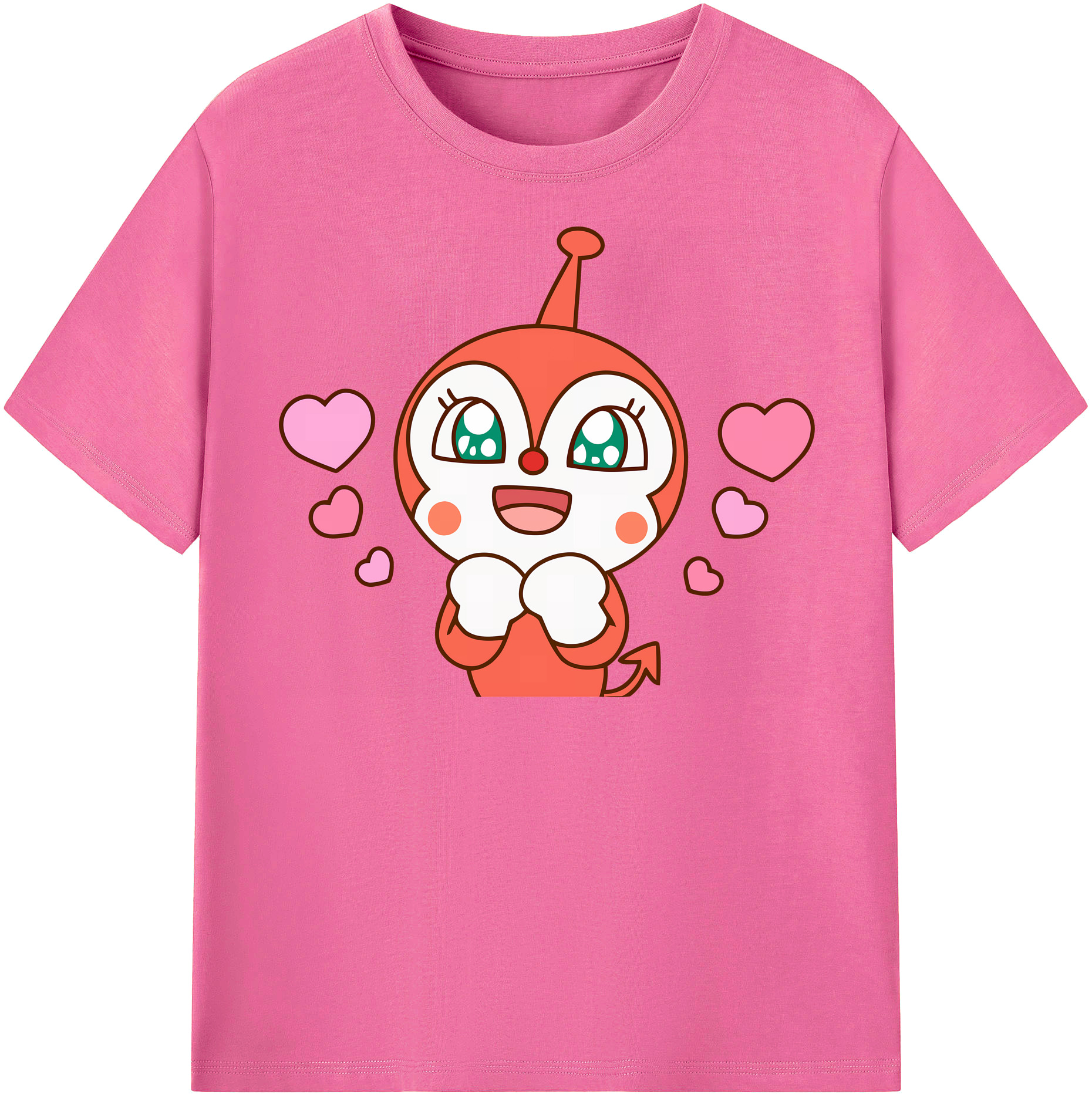 （画像用） アンパンマン Anpanman レディースカジュアルプリントTシャツ（綿100％）
